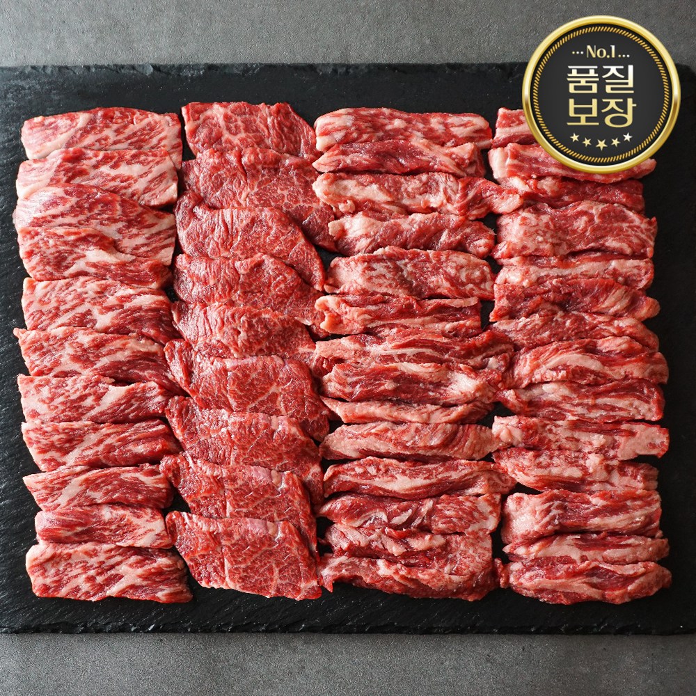 [계절한우] 국내산 한우 갈비살 늑간살 본살 꽃갈비 살치살 구이용 모듬세트 108,000원
