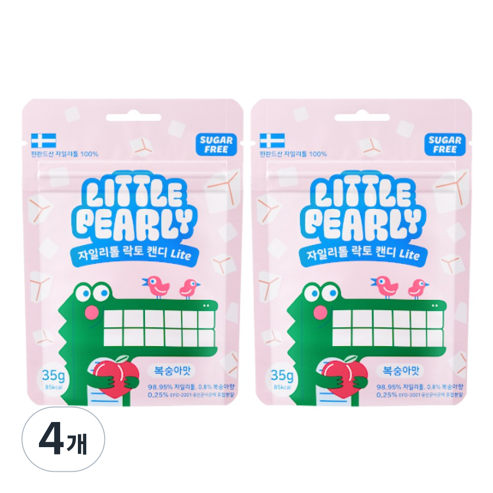 리틀펄리 어린이 자일리톨 무설탕 캔디 복숭아맛, 35g, 4개 21,500원