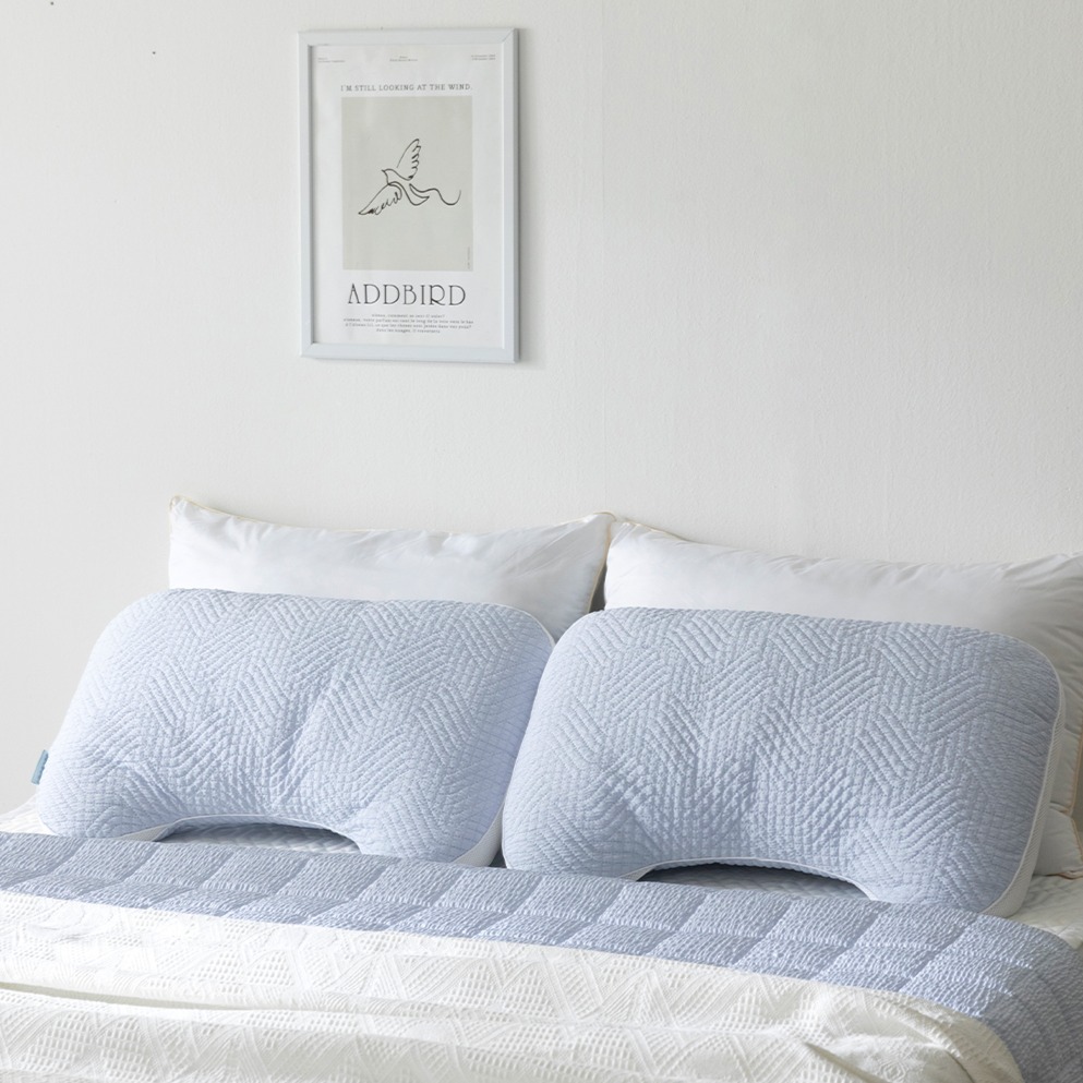 홈랩 시어서커 퍼펙트 기능성 일체형 어깨편한 기절베개, 2개, 블루그레이 47,480원