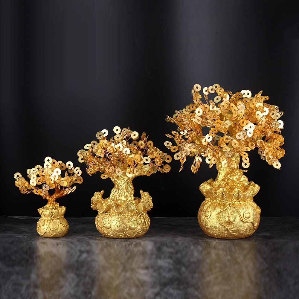 돈 들어오는 황금돈나무 장식품 운수대통 장식소품 집들이선물 개업축하선물, 금색 9,000원