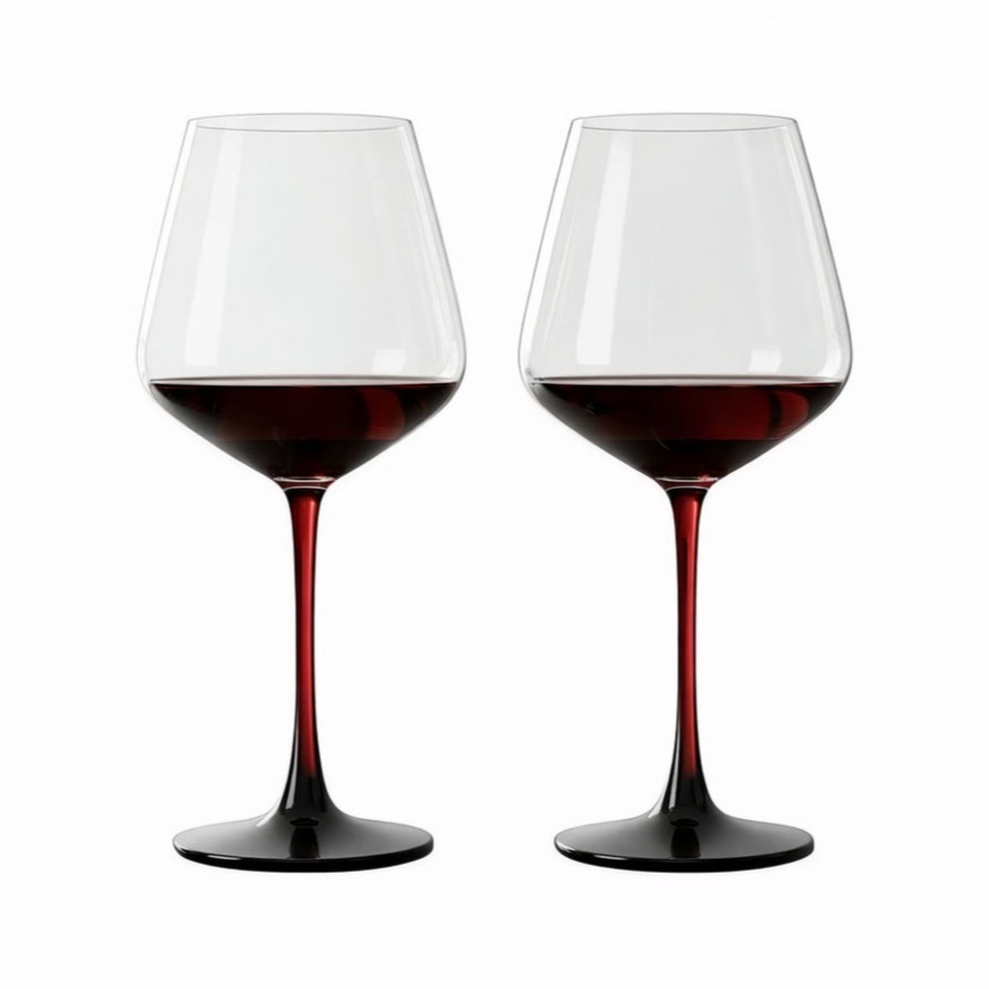 온앤룸 로맨틱 블랙타이 버건디 와인잔, 2개, 460ml 14,900원