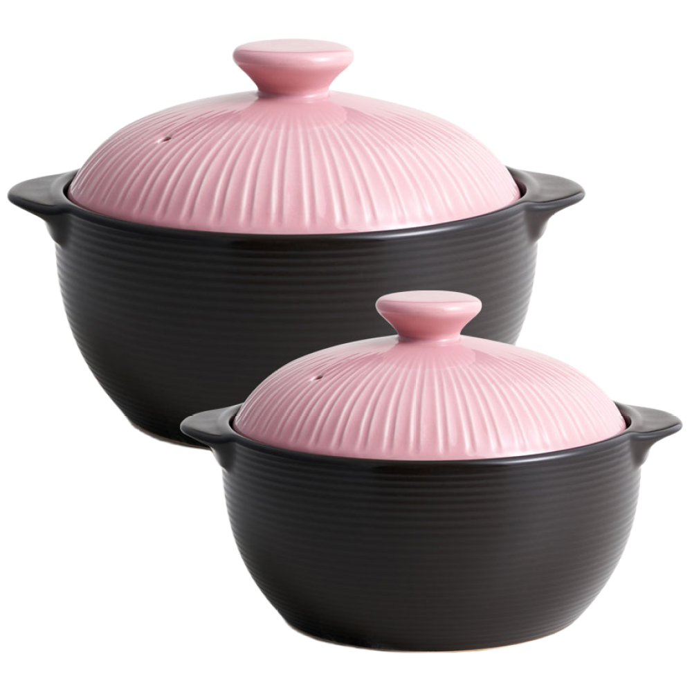 [한국도자기리빙] 리한 라인팟 무균열 뚝배기 2종세트 18+16cm 핑크 85,900원