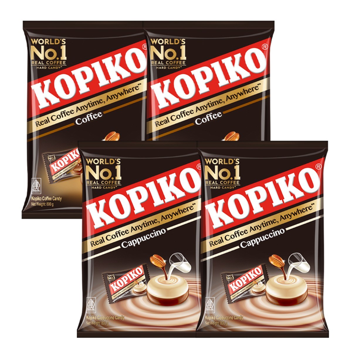 마요라 코피코 캔디 800g 2종(커피맛 2개 + 카푸치노맛 2개), 4개, 800g 33,900원