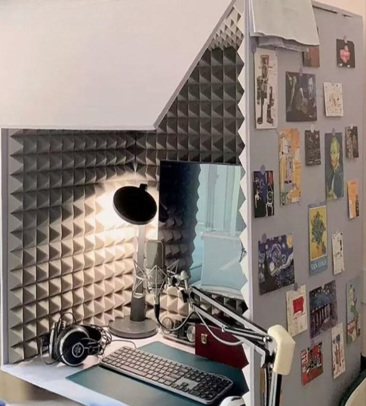 온컴퍼니 조립식방음부스 간편한 1인용 음소거 미니방음부스 이동식 1인방송부스, 1개, 업그레이드 블루 60x60x60cm 93,400원