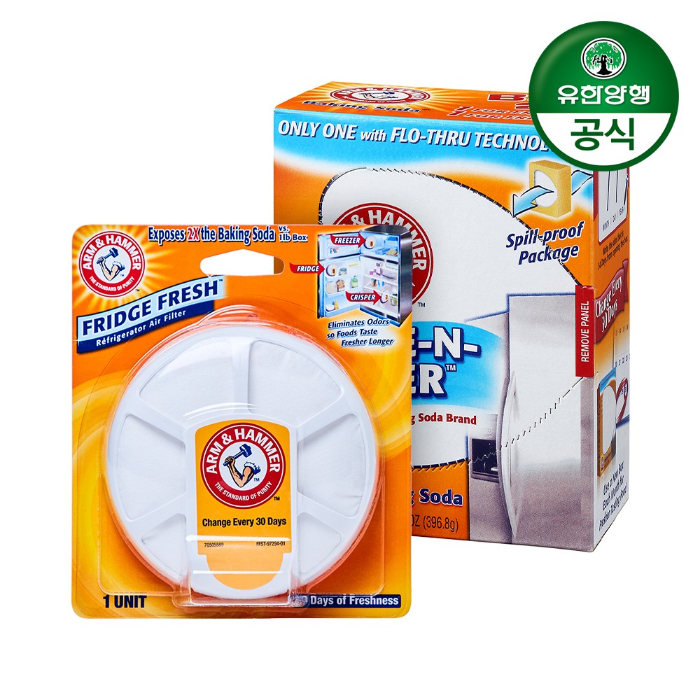 [유한양행]암앤해머 냉장고 탈취제(후릿지후레쉬 4개+프리지앤프리저 4개) 16,080원