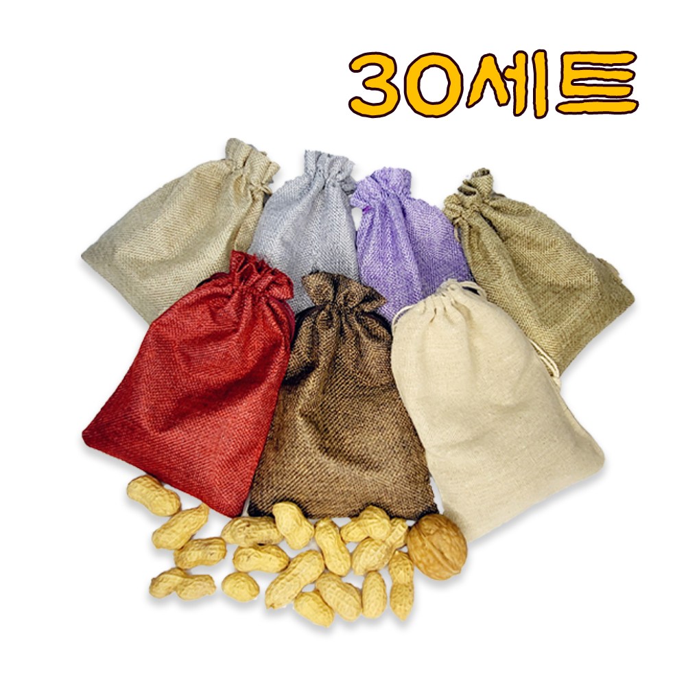 정월대보름 부럼 패브릭린넨주머니 피땅콩30g+호두1알 견과류 30세트 33,820원