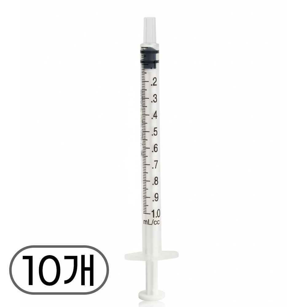 반려동물 피딩용 무침 주사기 1ml, 10개, 투명, 현재가 5,100원