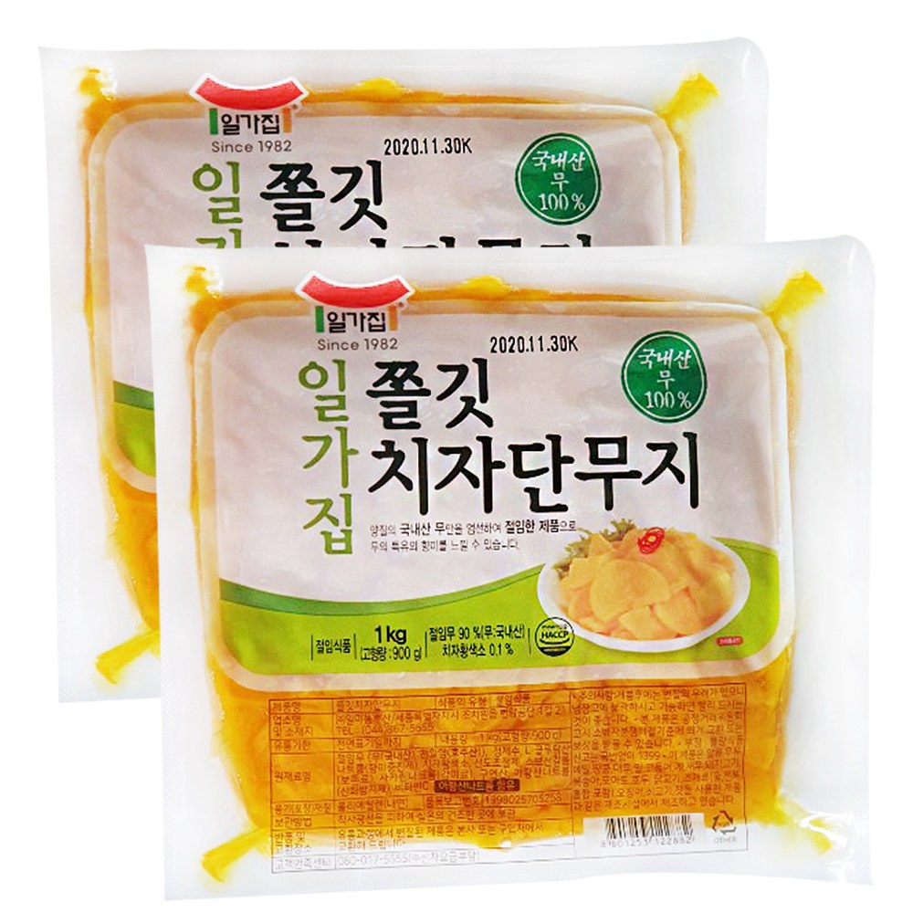 일가집 쫄깃 치자 단무지 1kg, 1kg, 2개 14,460원