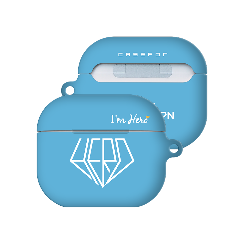 케이스포 임영웅 영웅시대 디자인 3D풀커버 에어팟 케이스 + 카라비너 세트, 스카이블루, 1개, 에어팟 4세대 22,000원