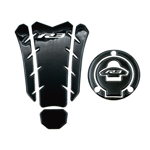오토바이 연료 가스 캡 커버 탱크 패드 프로텍터 스티커 세트 야마하 MT-03 YZFR3 2019 2020 YZF R3 3D 카본 호환 엠블럼 로고 31,800원
