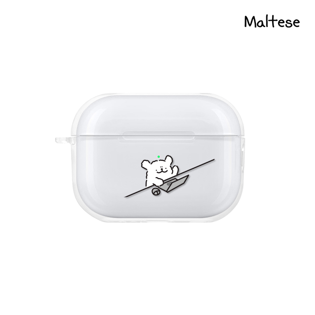 몰티즈 러브프렌즈 에어팟4 에어팟3 에어팟프로2 에어팟프로 일체형 클리어 하드 케이스, 1개 11,900원