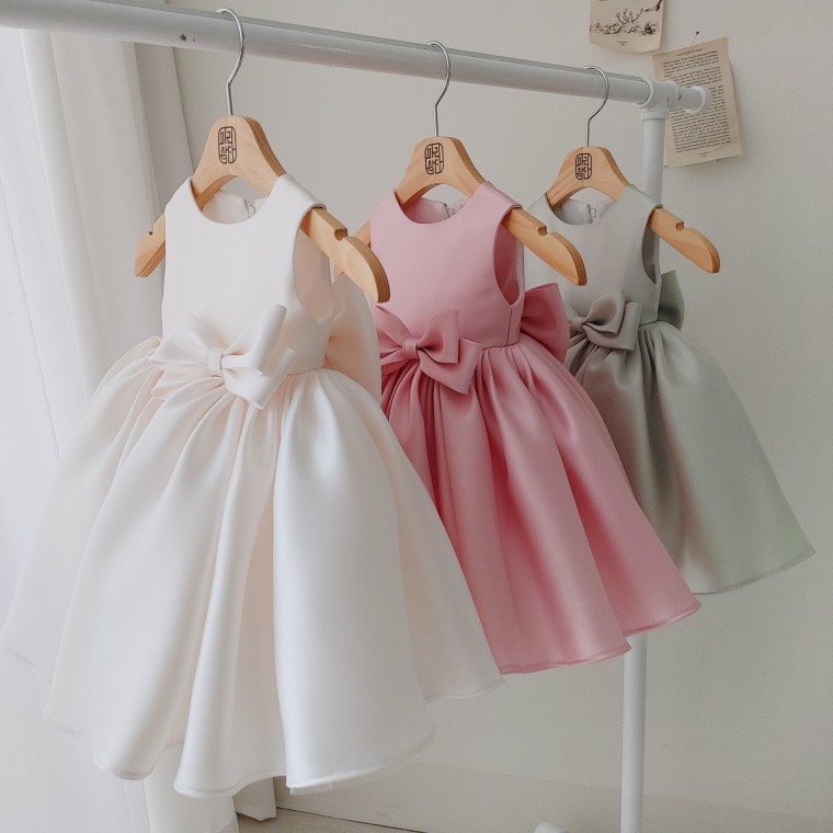 마리상단 미카도 실크 아동 여아 아기 유아 화동 백일 돌 드레스 3종 184,500원