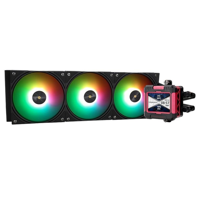 서멀라이트 FW 360 블랙 ARGB 일체형 CPU 수랭 쿨러 IPS LCD 화면 해상도 320 240 AM5/인텔 LGA1700/1851용 2.4인치 자석 흡수형 이미지용 -, 현재가 124,790원