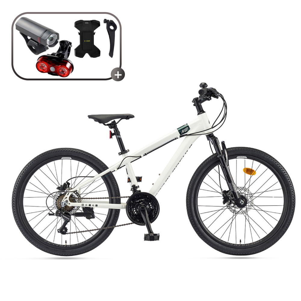 2026 삼천리 24 아팔란치아 M JR HD 자전거 주니어 알루미늄 자전거 21단 변속, 1개, 164cm, 펄 화이트(90%조립) 450,000원