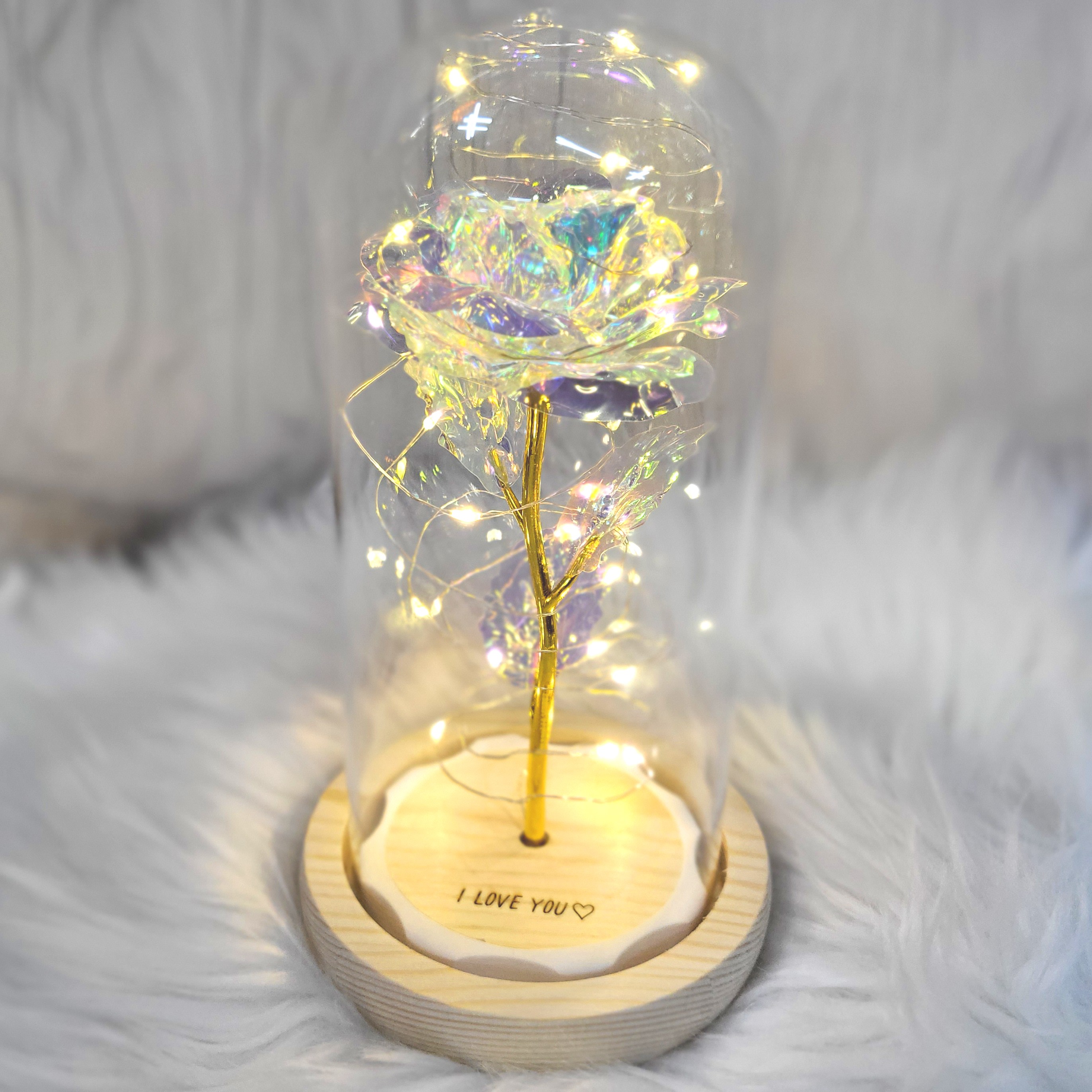 나무각인 무료제작+장미 꽃 무드등 유리돔 선물 29,900원