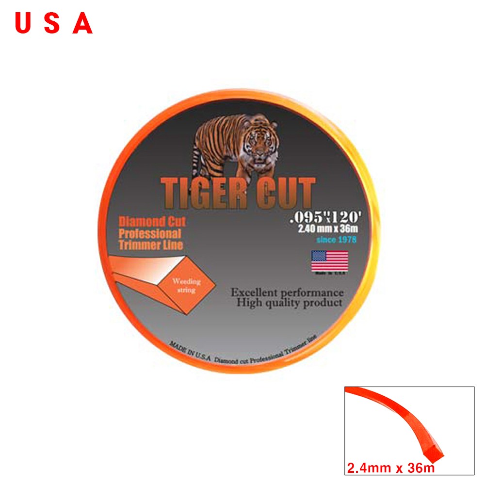 미국 타이거컷 예초기끈 나이론커터 나일론줄 2.4mm 36m, 72m 다이아몬드날 9,900원