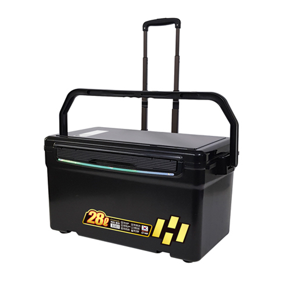 해동 HB-1831 카리스마 캐리어 바퀴 아이스박스 28리터 블랙 220,000원