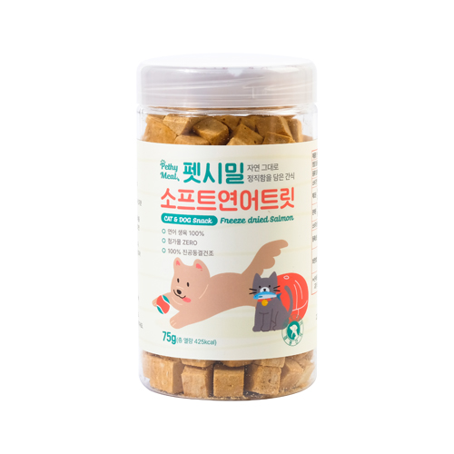 펫시밀 소프트 연어트릿 75g 동결건조 강아지 고양이 간식, 연어, 75g, 1개 12,000원