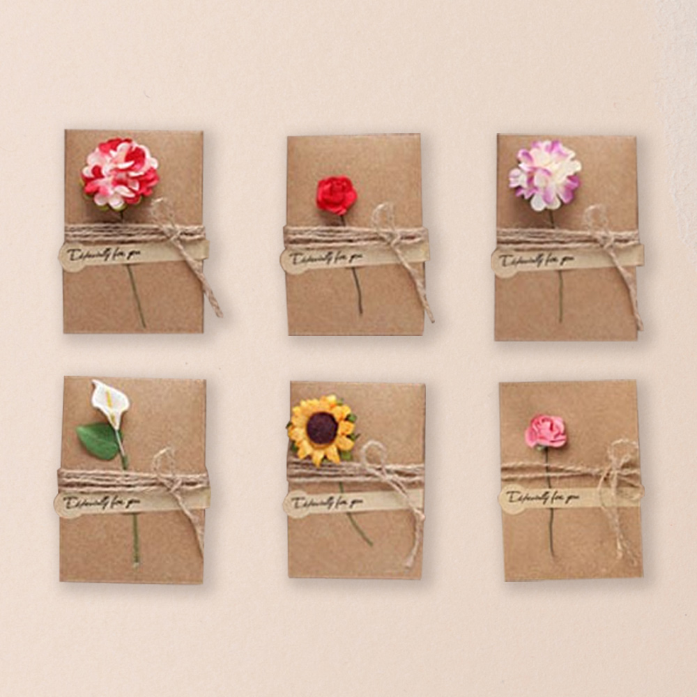 모아무어 감사담아 DIY 플라워 편지지 세트 6P, 6개, 소형 8,300원