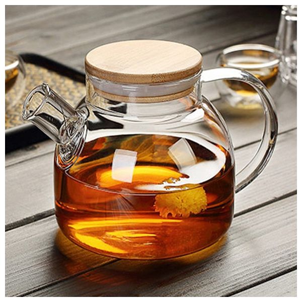 [로하티] 리빙로더 내열 유리 차주전자(1L) (대나무뚜껑) 14,800원