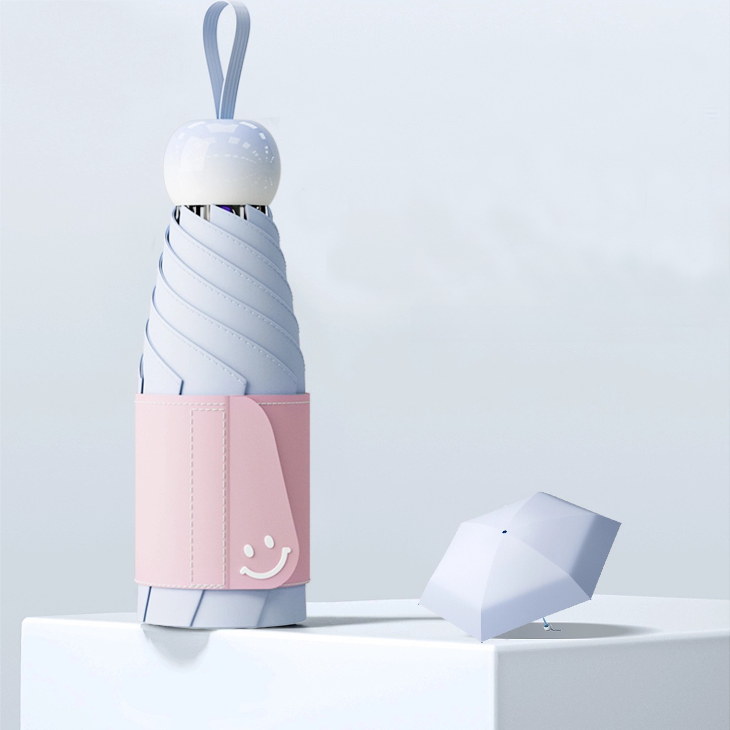 여성 출근 통근 여행용 UV 차단 미니 포켓 캡슐 접이식 경량 휴대용 3단 양우산 초경량 양산 마카롱 6K 14,000원