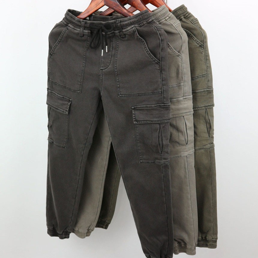 [피롯] 남자 3컬러 기모빵빵 밍크기모 겨울캠핑바지 겨울 스판 밴딩 카고 조거 바지 48,000원