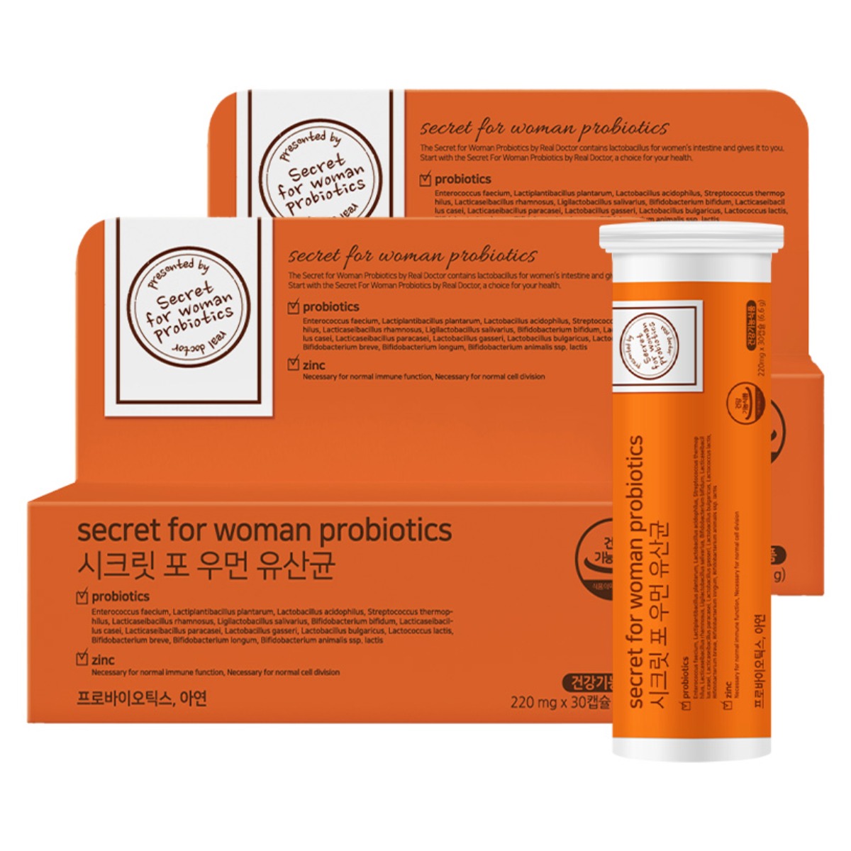 시크릿 포 우먼 유산균골드 (1개월분) / 유럽특허 VL8 질유래 건강한질에서 추출한유산균 8종 다니스코 14종 다이어트 갱년기 면역건강 여성전용유산균, 2박스, 30정 40,000원