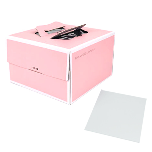 천운패키지 천운패키지 쉬폰케익박스 2호 + 하판 세트, 사랑핑크 + 화이트, 1세트 8,000원