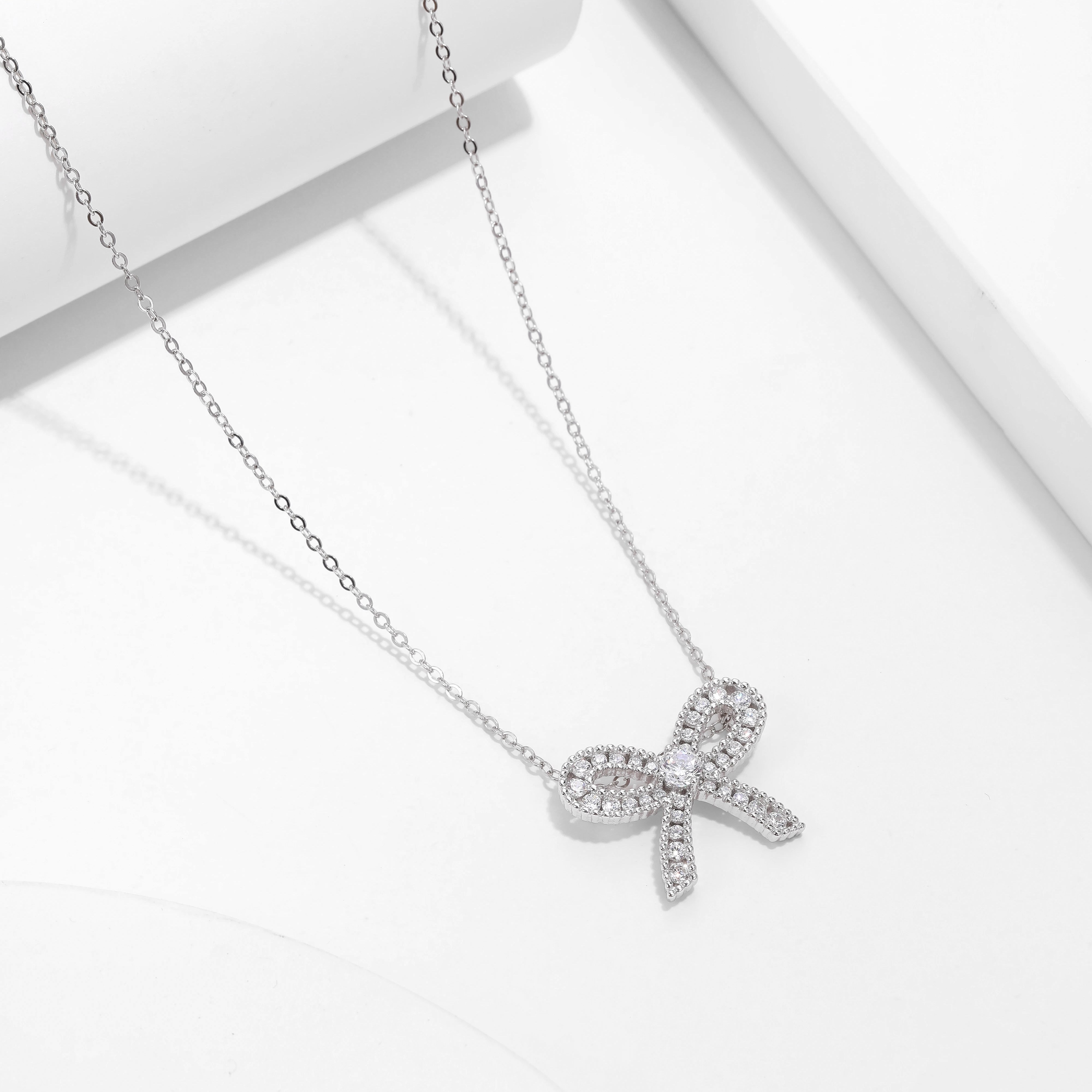 S925 순은 리본 목걸이 1캐럿 모이사나이트 14K/18K 골드 도금 여자친구 생일 기념일 선물 GRA 인증 188,800원