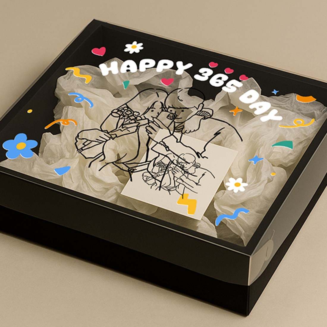 선물포장박스 생일 기념일 부모님 남자친구 여자친구 드로잉 이벤트 11,900원