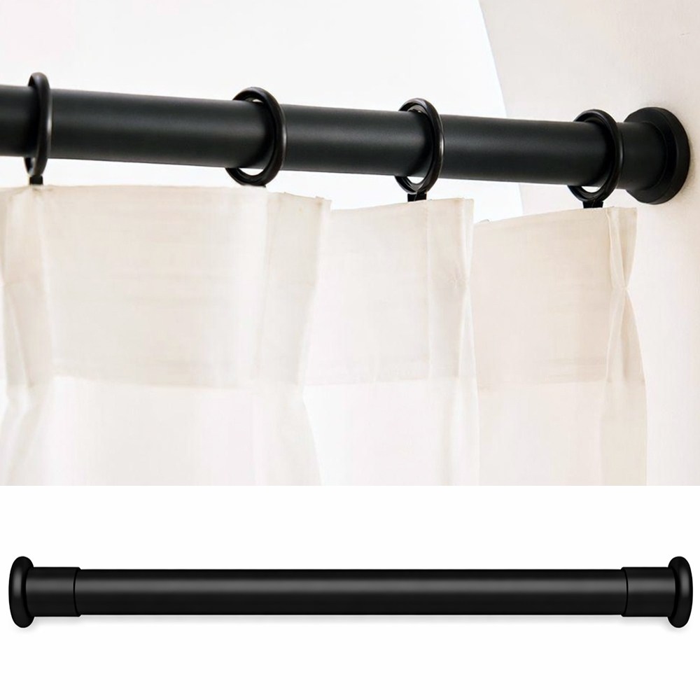 소프트엣지 강력 압축봉 무타공 커튼봉, 블랙 29,750원