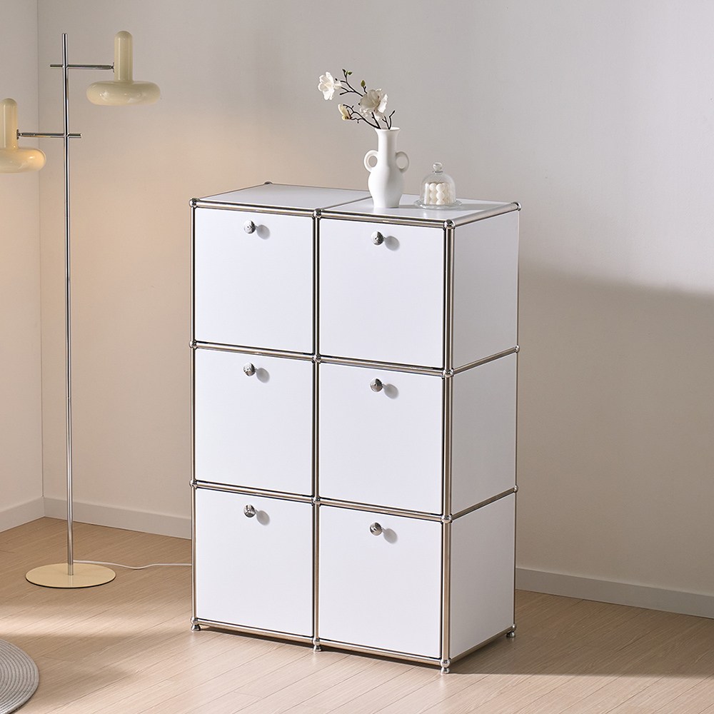 파스코 모듈 3단771수납장6도어 YJ-P834 미드센츄리 인테리어 모듈수납장 609,000원