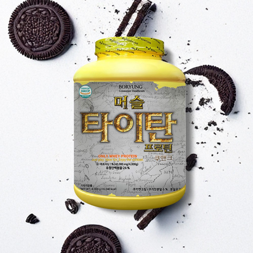보령헤비매스 머슬타이탄 프로틴 쿠앤크 4kg- 쉐이커 증정 헬스 보충제 단백질 쉐이크 140,000원