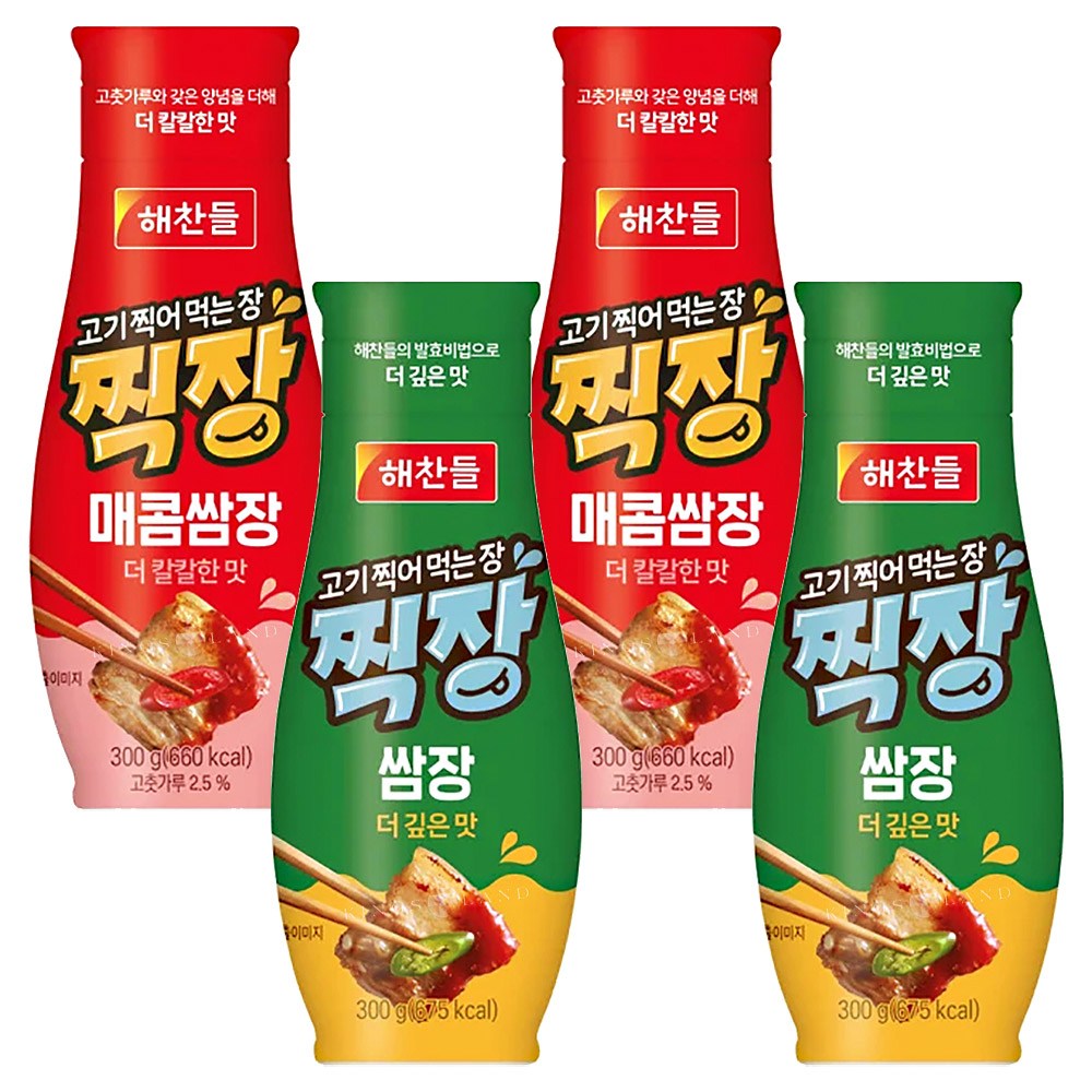 CJ제일제당 해찬들 찍장 ( 쌈장 1개 + 매콤쌈장 1개 ) / 튜브형, 2세트, 600g 11,840원