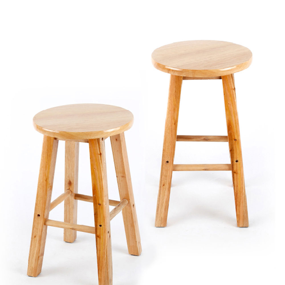 원형 고무나무 원목 우드스툴 화분받침대 인테리어 의자 완제품, 사이즈(높이)-35cm 24,120원