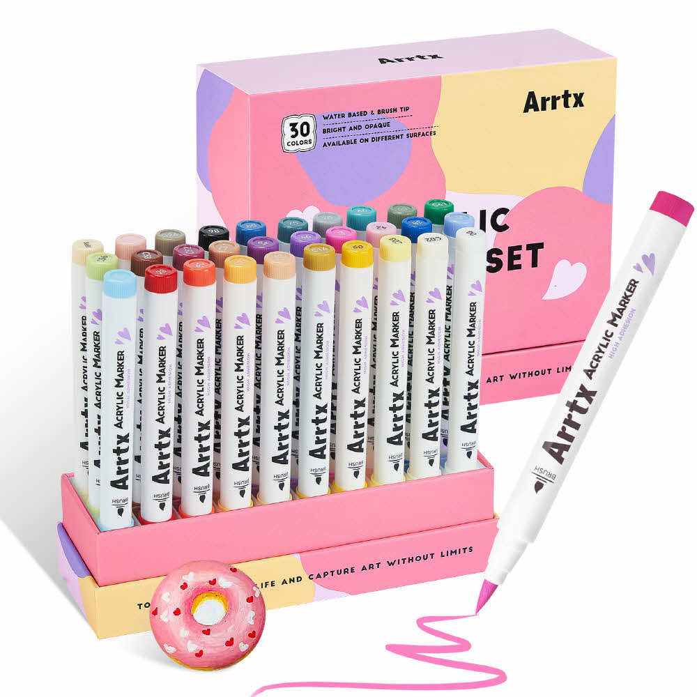 아트엑스 아크릴 마카펜 세트 30색 D 브러시형 생활방수 전문가용, 1개, 30색 29,000원