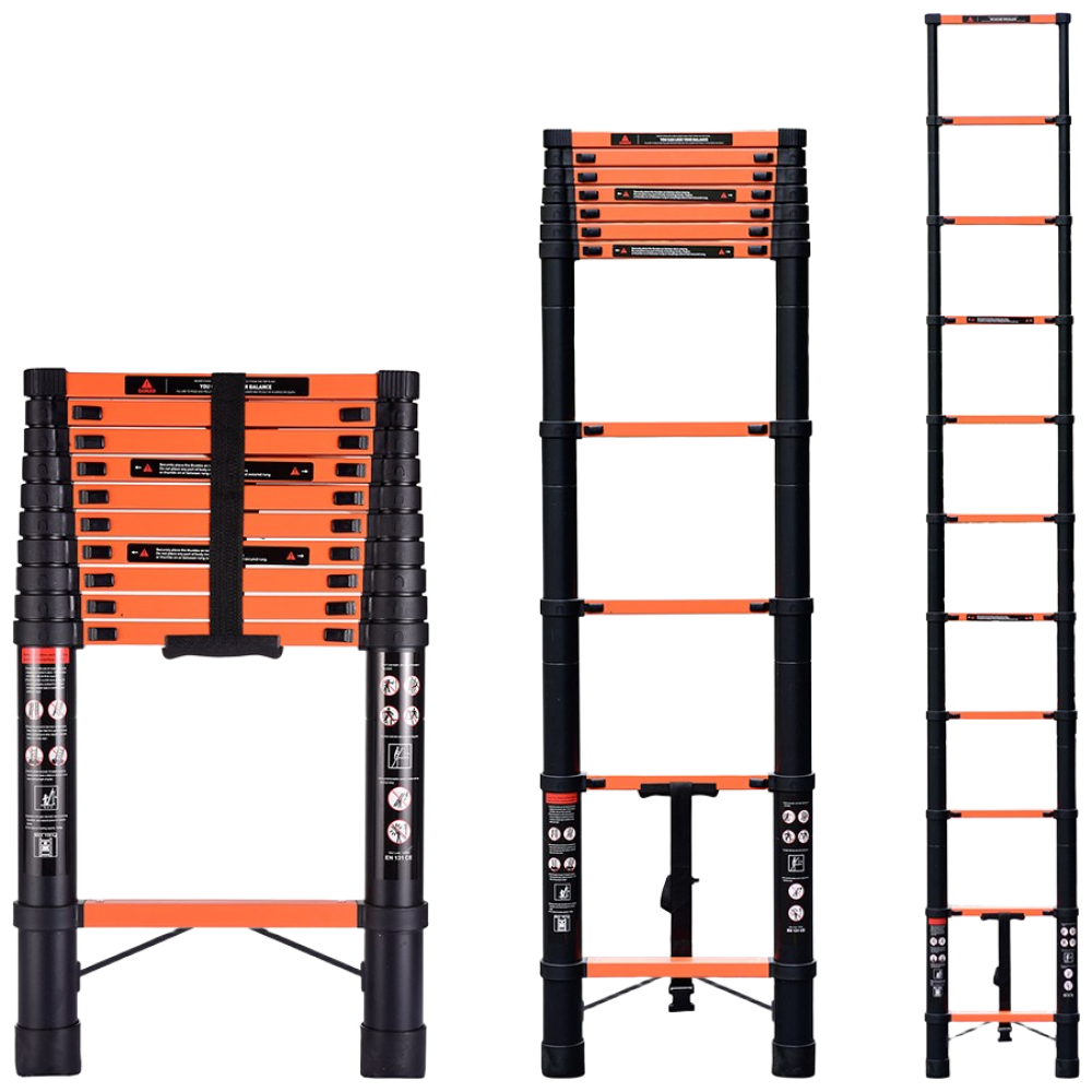 JZCHENG 흔들림 제로! 고하중 탄소강 사다리 H형 두꺼운 미끄럼 방지 조절식 휴대용 수납 사다리, 1개 49,700원