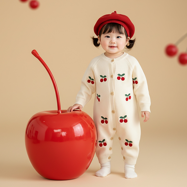 몽실이 체리봉봉 니트 우주복 여아 봄 외출복 실내복 유아 35,900원