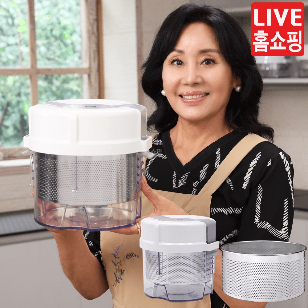 [TV홈쇼핑 인기상품] 홍여진 하이로 빅스텐 매직 짤순이 대용량 2.4L 국내생산 5단계 누름 방식 전기없이 1초면 누구나 손쉬운 사용, 본품, 1세트 40,000원