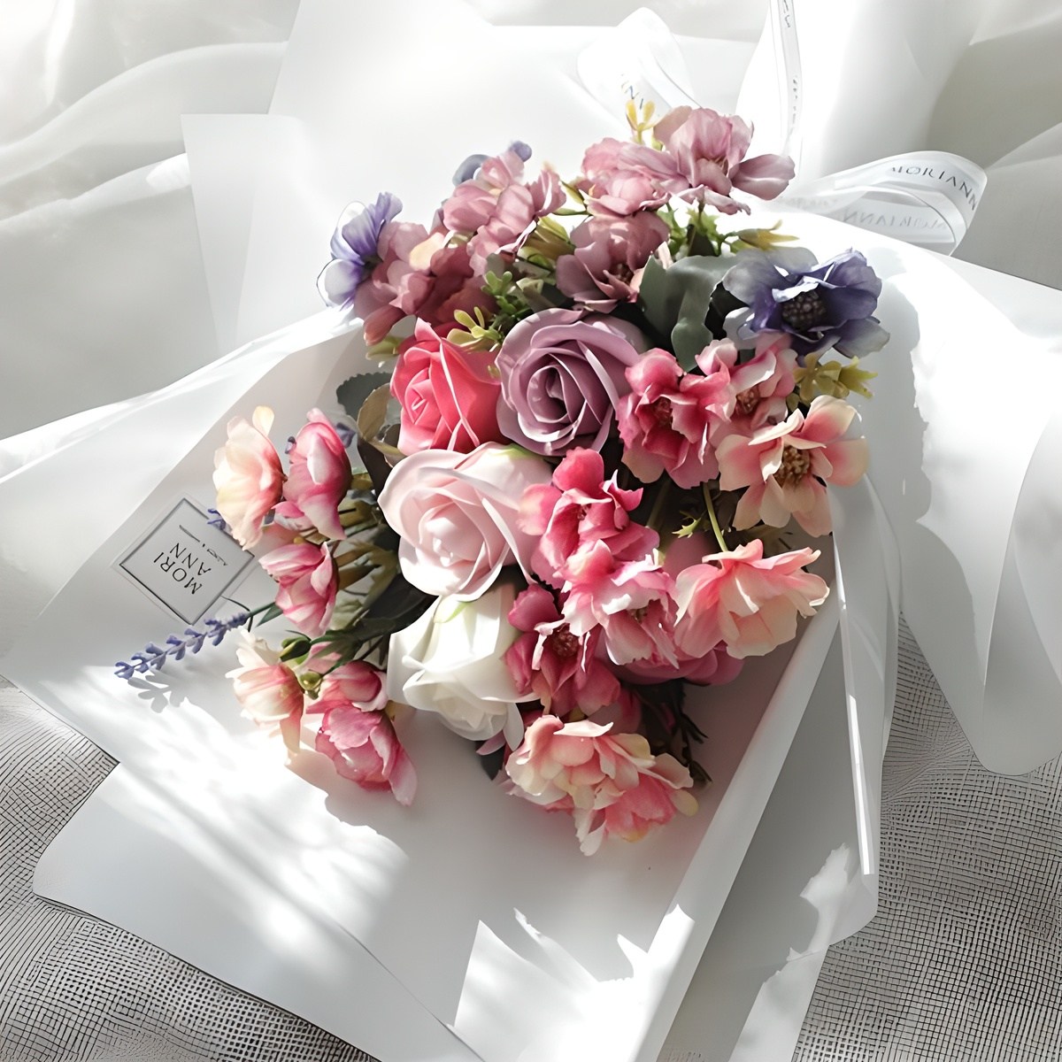 모리앤 비누꽃 꽃길만 걷자 꽃다발 15,900원