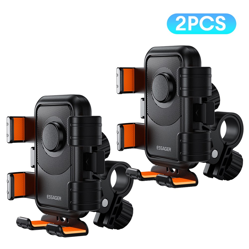 Essager 자전거 오토바이 원터치 핸드폰/휴대폰 거치대, 2개, 블랙 수평 핸들 21,900원