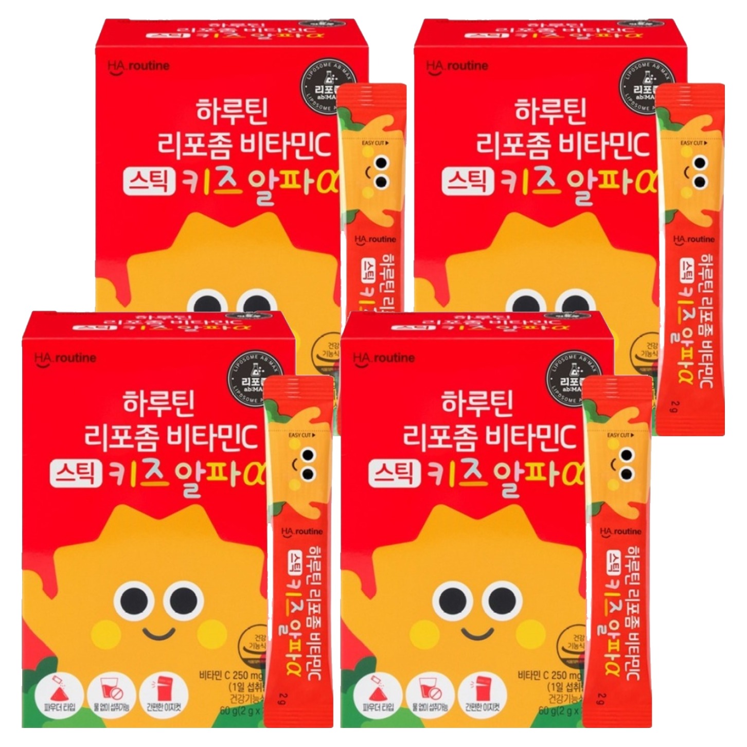 하루틴 키즈 리포좀 비타민C 스틱 알파 30p, 60g, 4개 59,860원