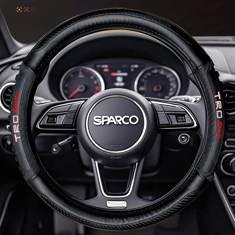 자동차 핸들커버 사계절용 논슬립 가죽 레이싱 그립감 핸들커버 9,900원