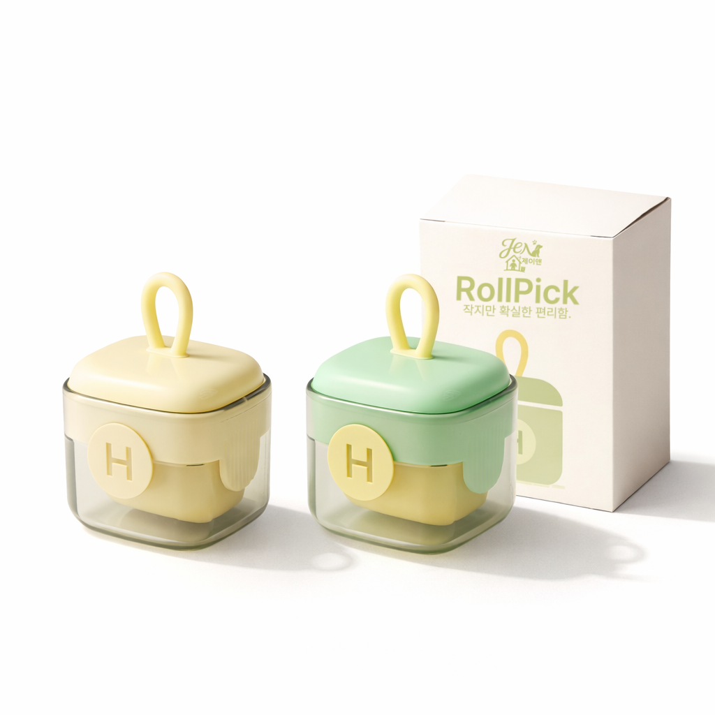 [1+1]JEN롤픽 물 세척 가능한 미니 돌돌이 반려돌물 털 제거기, 1세트 9,400원