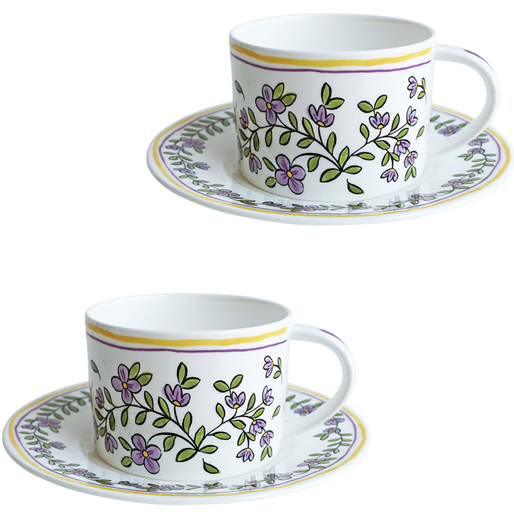 트위그뉴욕 헤리티지 포겟미낫 커피 컵 2p + 받침 2p 세트, 혼합색상, 1세트 58,390원