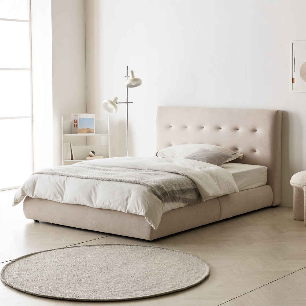 [협탁증정] 파로마 샤르망 아쿠아텍스 패브릭 호텔침대 SS 프레임만, 아이보리 359,900원