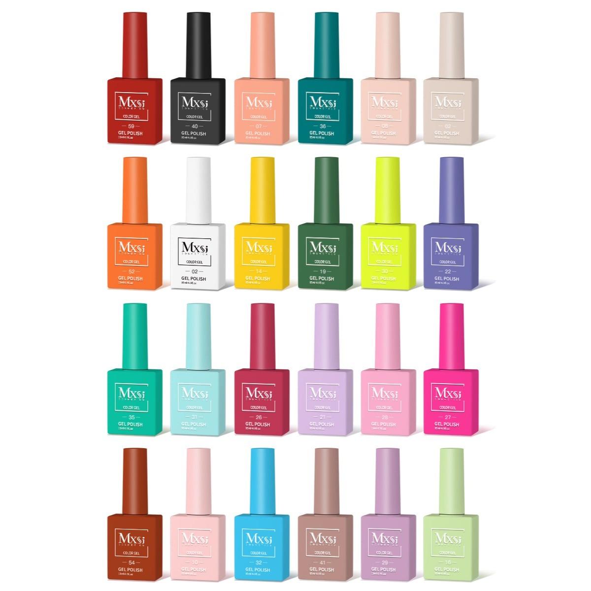 [AS젤] Mxsi 컬러젤 네일 60종 세트 15ml 네일재료 선물, 1세트, Mxsi 컬러젤 60종 152,350원