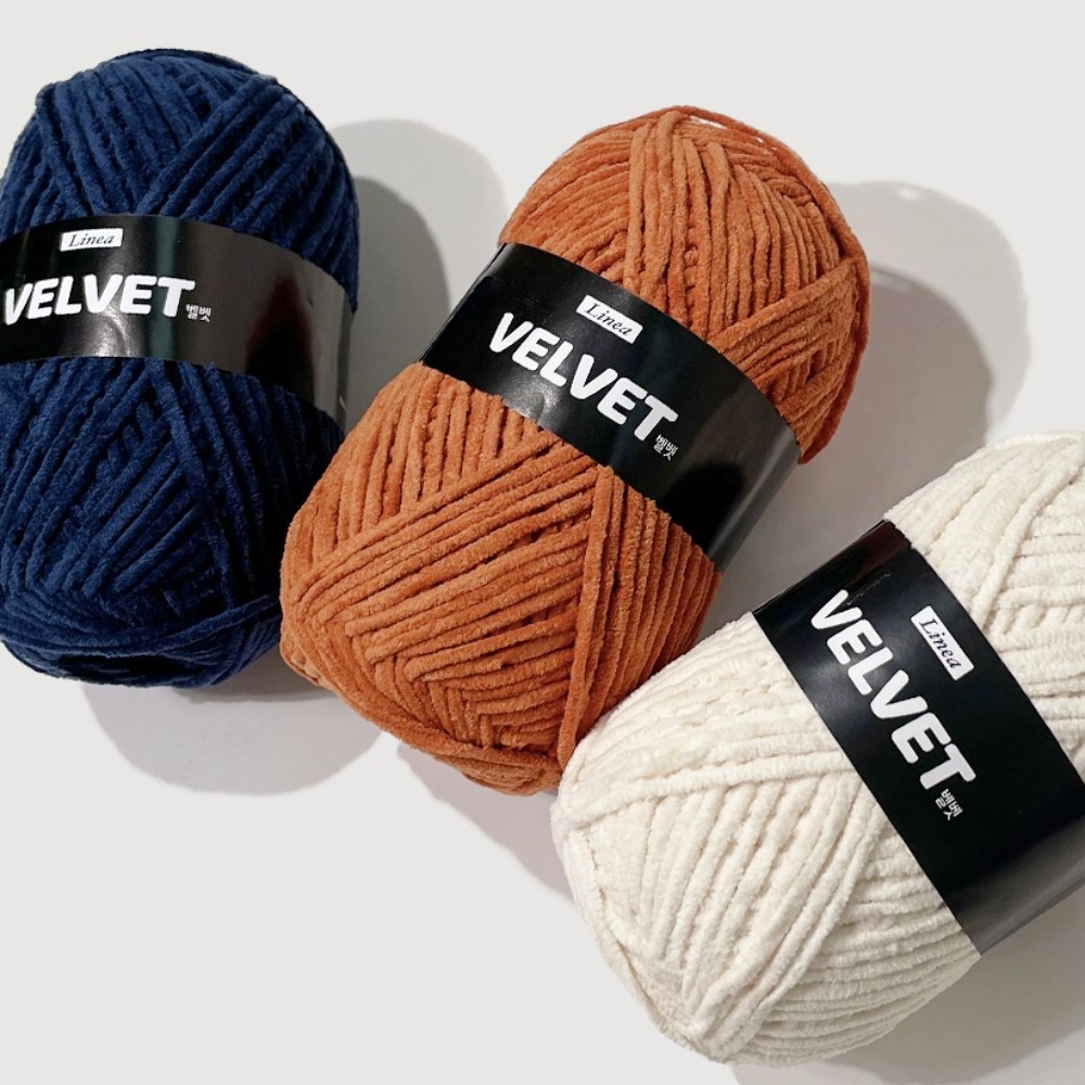 바토니팅 벨벳실 털실 리네아 벨벳 뜨개실, 1개, [리네아벨벳] 1023 코발트블루 7,000원