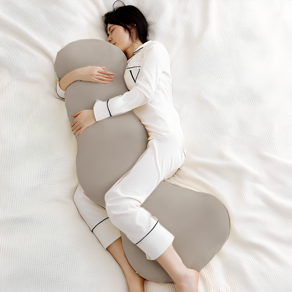 커버분리가능 인체공학 구름이 애착 초대형 벨벳 바디필로우 다리베개 긴베개, 그레이 43,800원