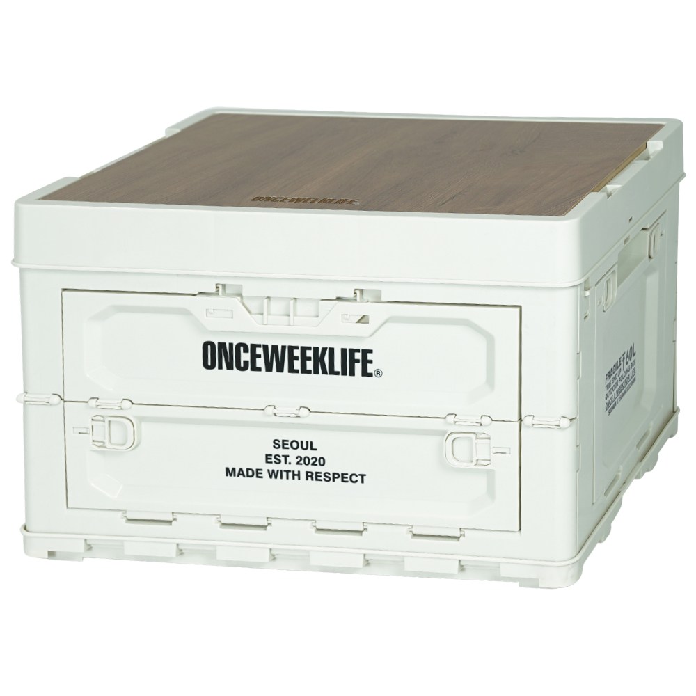 원스위크라이프 아웃도어 캠핑테이블 폴딩박스 4면 멀티 오픈형, 아이보리 29,990원